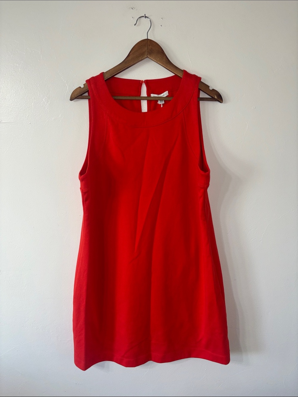 NEW Free Assembly Red Sleeveless Shift Dress Wide Strap Mini Stretchy Size XL